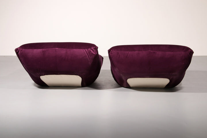 Purple Papillon Lounge Chairs by Guido Maria Rosati for Giovannetti Mind condition