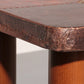 Lorenzo Burchiellaro, side table, copper and stained beechwood, Italy, 1960s.