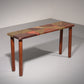 Lorenzo Burchiellaro, side table, copper and stained beechwood, Italy, 1960s.