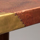 Lorenzo Burchiellaro, side table, copper and stained beechwood, Italy, 1960s.