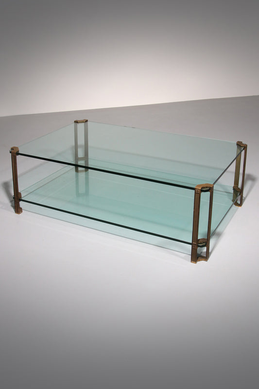 Vintage Glass Coffee Table by Peter Ghyczy, Model T24 (130x80x45)