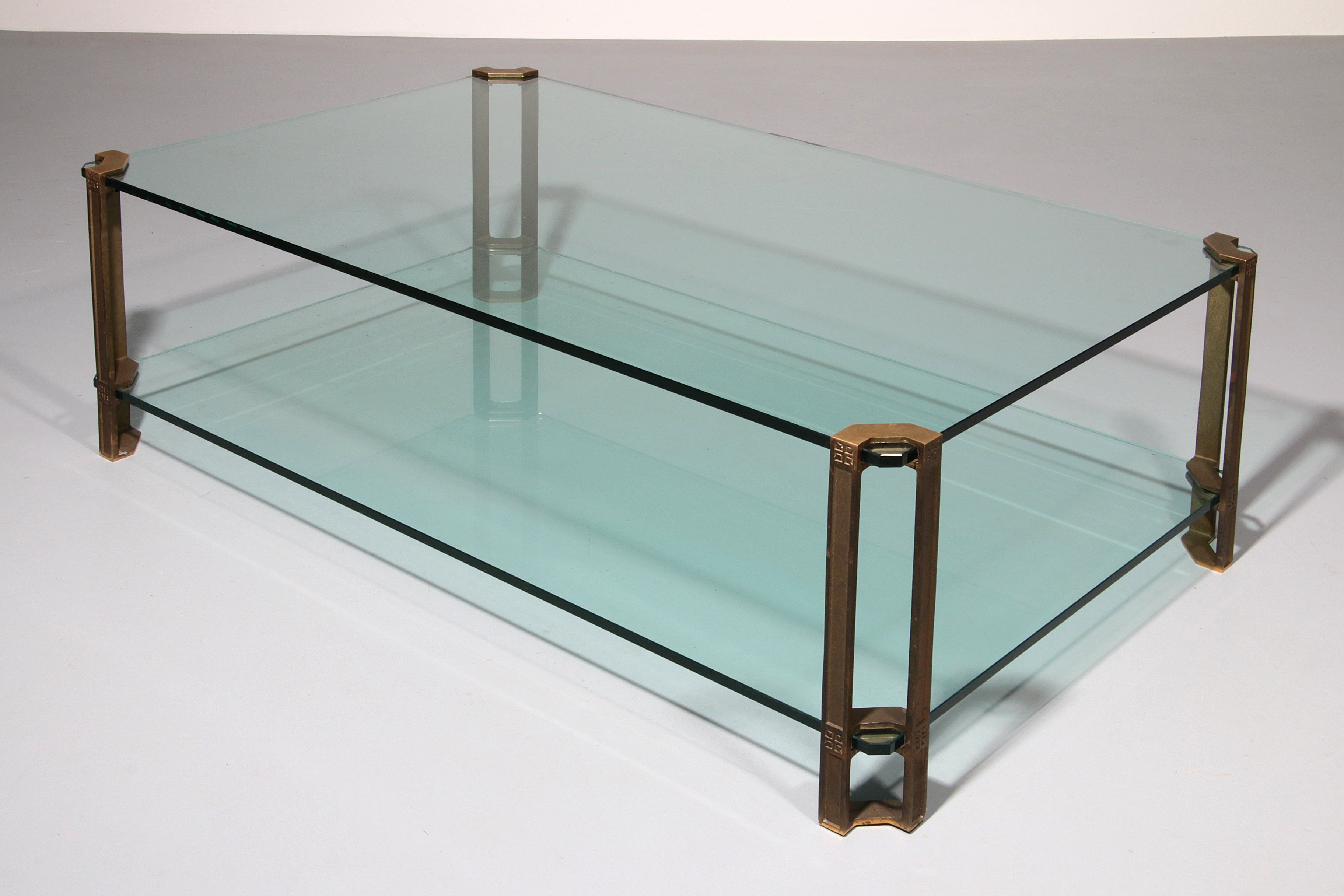 Vintage Glass Coffee Table by Peter Ghyczy, Model T24 (130x80x45)