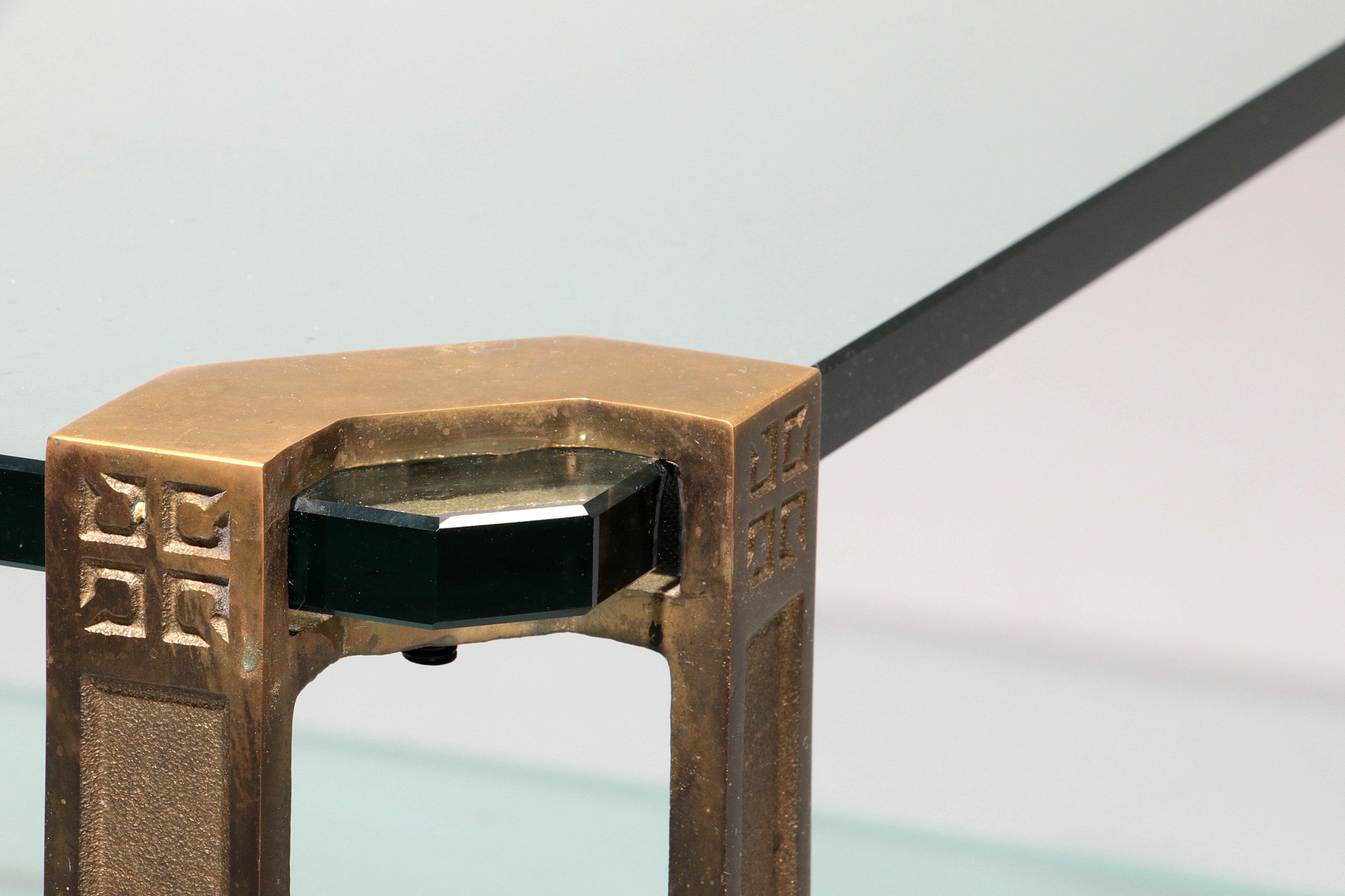 Vintage Glass Coffee Table by Peter Ghyczy, Model T24 (130x80x45)