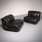 Mimo Padova  Black Leader Modulaire Lounge chairs "Velasquez" - 1970