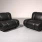 Mimo Padova  Black Leader Modulaire Lounge chairs "Velasquez" - 1970