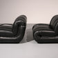 Mimo Padova  Black Leader Modulaire Lounge chairs "Velasquez" - 1970