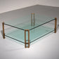 Vintage Glass Coffee Table by Peter Ghyczy, Model T24    (120x90x45)