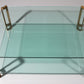 Vintage Glass Coffee Table by Peter Ghyczy, Model T24    (120x90x45)