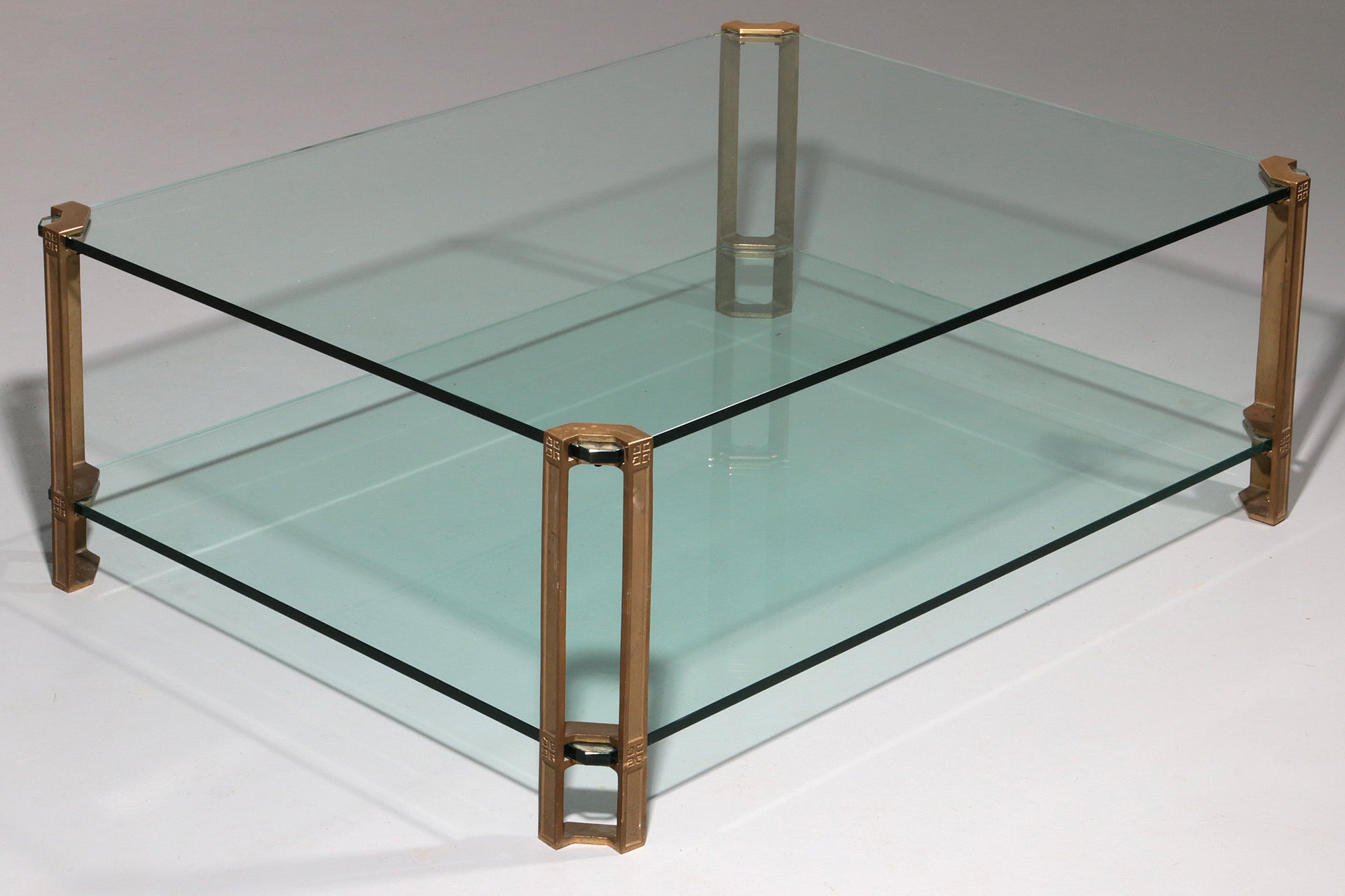 Vintage Glass Coffee Table by Peter Ghyczy, Model T24    (130x90x45)