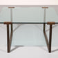 Coffee Table Glass and Brass by Peter Ghyczy Model T54 1970