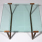 Coffee Table Glass and Brass by Peter Ghyczy Model T54 1970