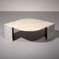 Italian Teardrop Shaped Marble Coffee Table, 1980s 