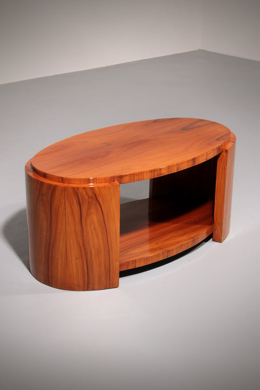 Art Deco French Light-Wood coffee Table.