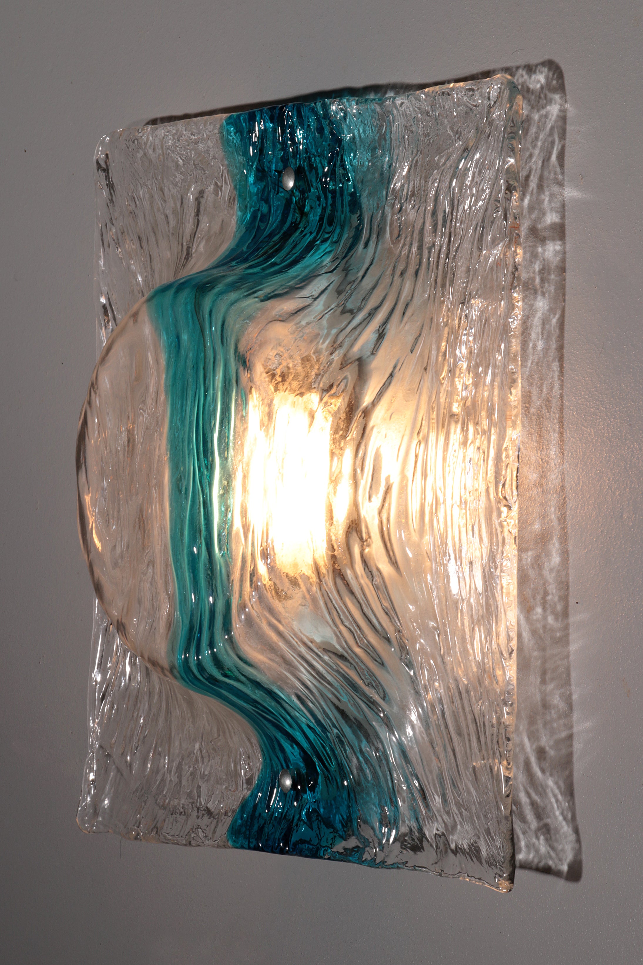 Murano Flush Mount Scone by Toni Zuccheri for Venini 5 pieces.