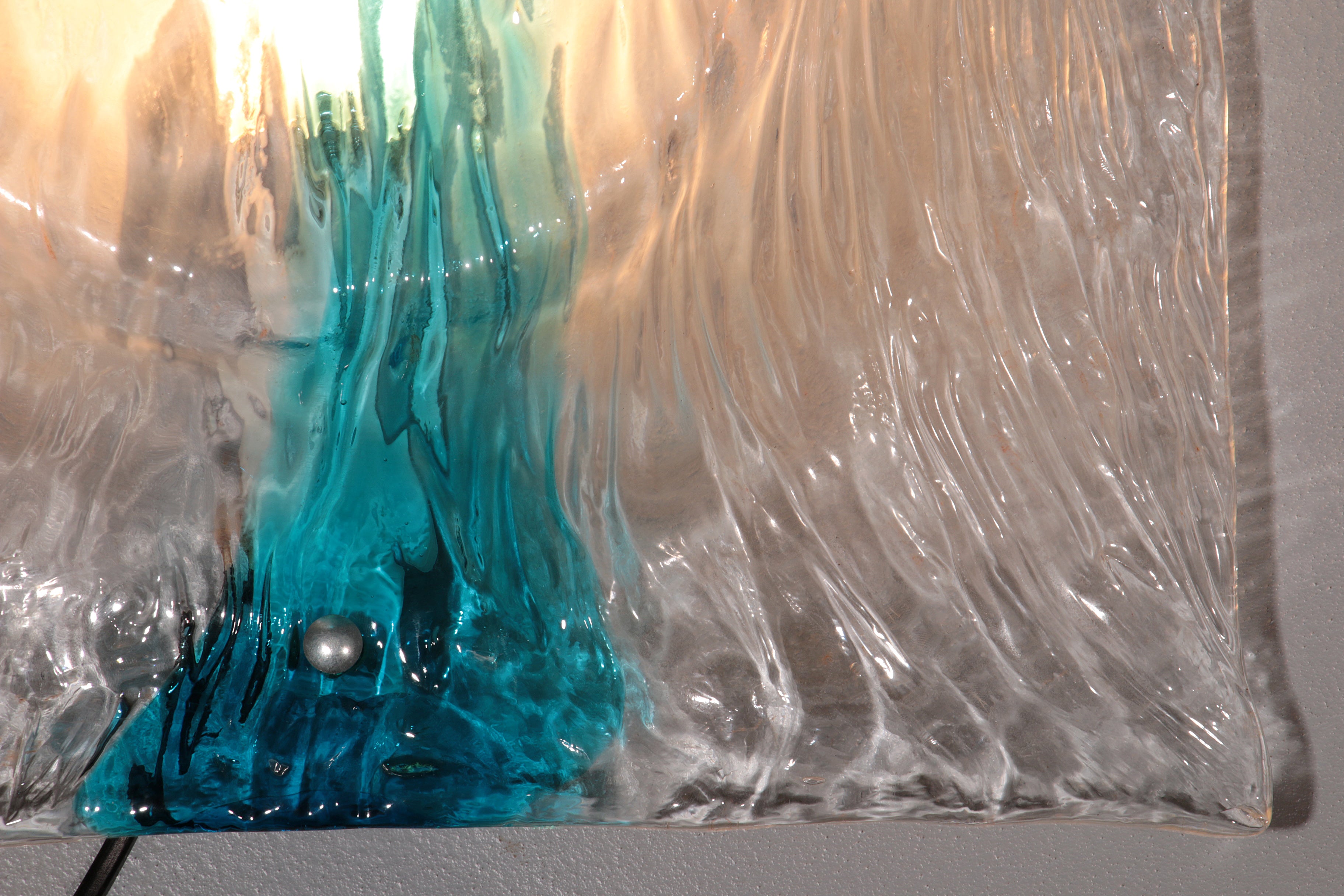 Murano Flush Mount Scone by Toni Zuccheri for Venini 5 pieces.