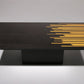 1980s Italian Coffee Table in Black and Yellow Lacquered wood.