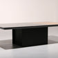 1980s Italian Coffee Table in Black and Yellow Lacquered wood.