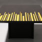 1980s Italian Coffee Table in Black and Yellow Lacquered wood.