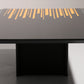 1980s Italian Coffee Table in Black and Yellow Lacquered wood.