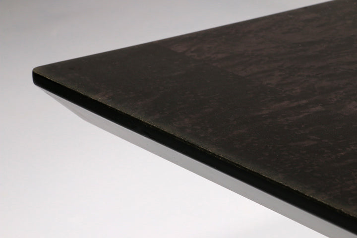 1980s Italian Coffee Table in Black and Yellow Lacquered wood.