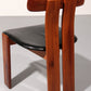 Mario Marenco Walnut Sapporo Dining Chairs for Mobilgirgi, 1970s