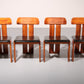 Mario Marenco Walnut Sapporo Dining Chairs for Mobilgirgi, 1970s