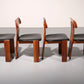Mario Marenco Walnut Sapporo Dining Chairs for Mobilgirgi, 1970s