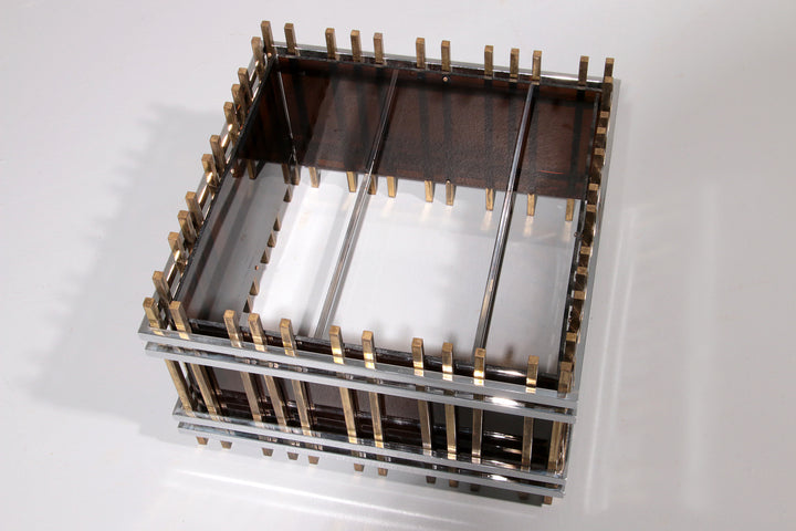 Italian Modernist “Fioriera” Planter Attributed to Romeo Rega – Brass, Chrome &  Acrylic