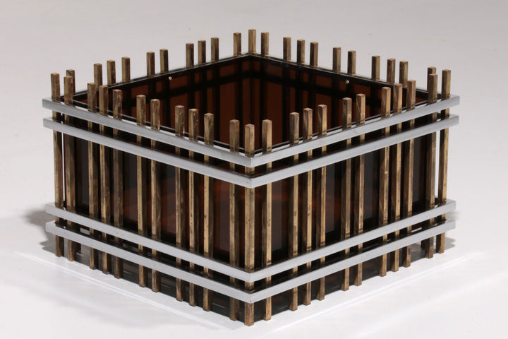 Italian Modernist “Fioriera” Planter Attributed to Romeo Rega – Brass, Chrome &  Acrylic