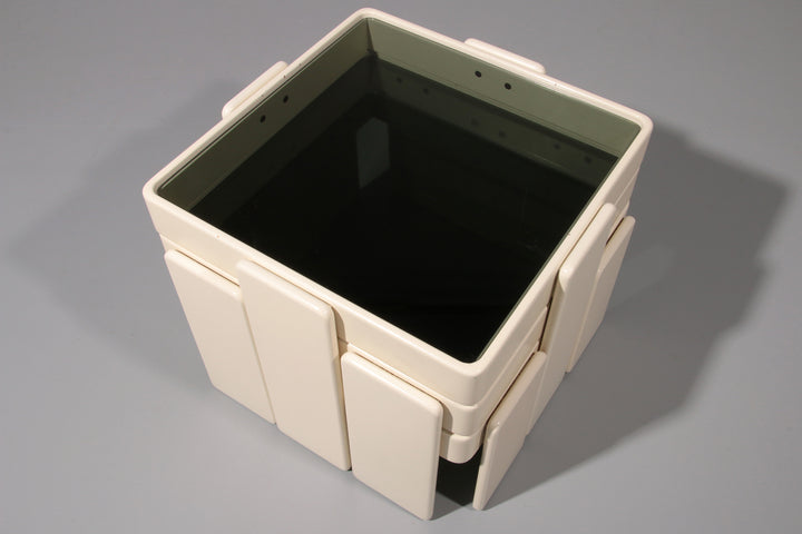 Gianfranco Frattini Stacking Tables for Cassina – Original Off-White Lacquer