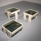 Gianfranco Frattini Stacking Tables for Cassina – Original Off-White Lacquer