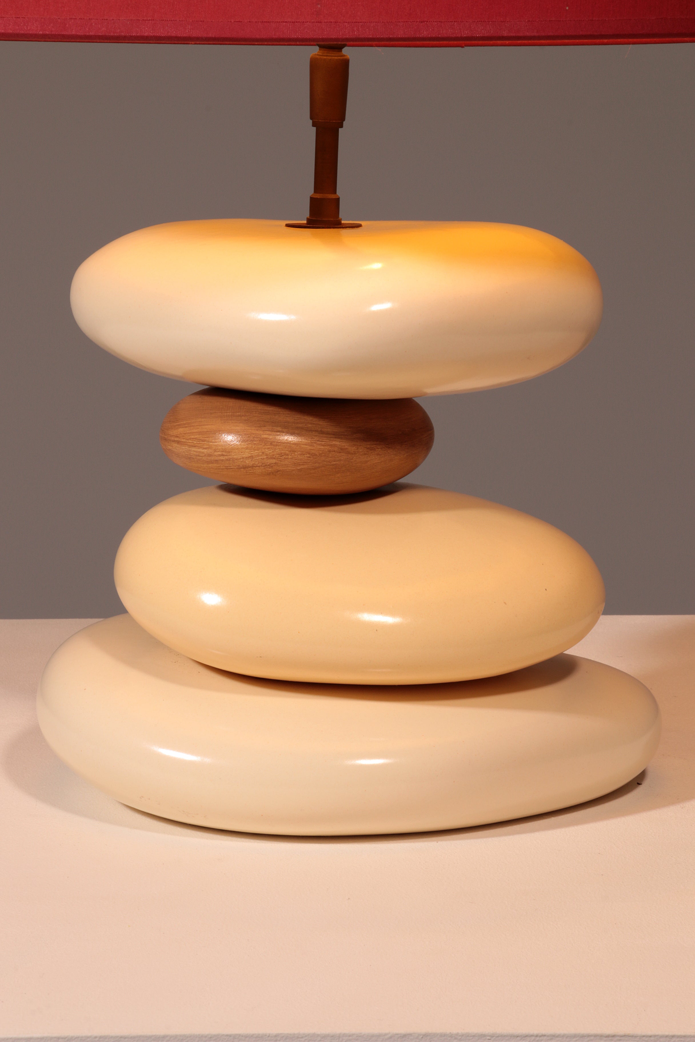 France Pebble table lamp by François Chatain, 1980s