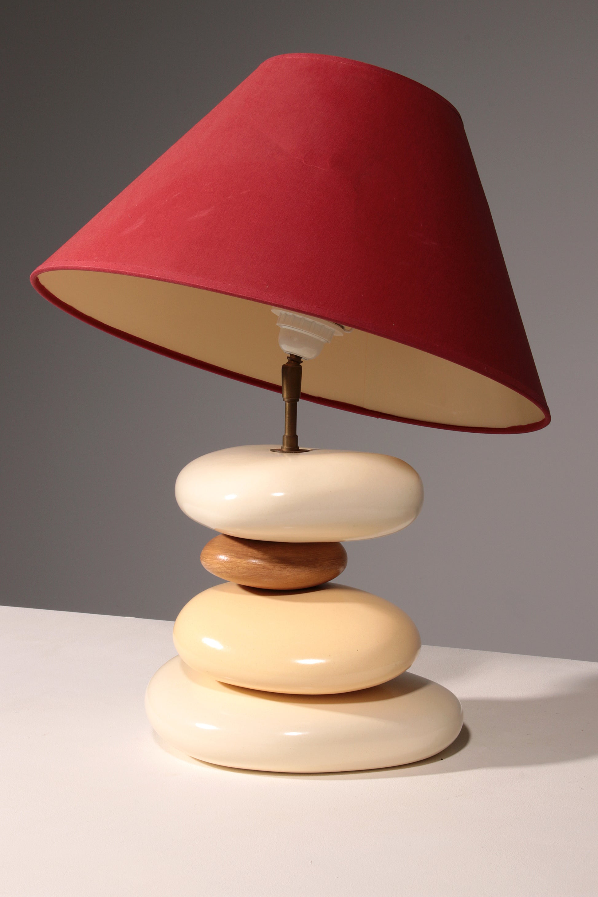France Pebble table lamp by François Chatain, 1980s
