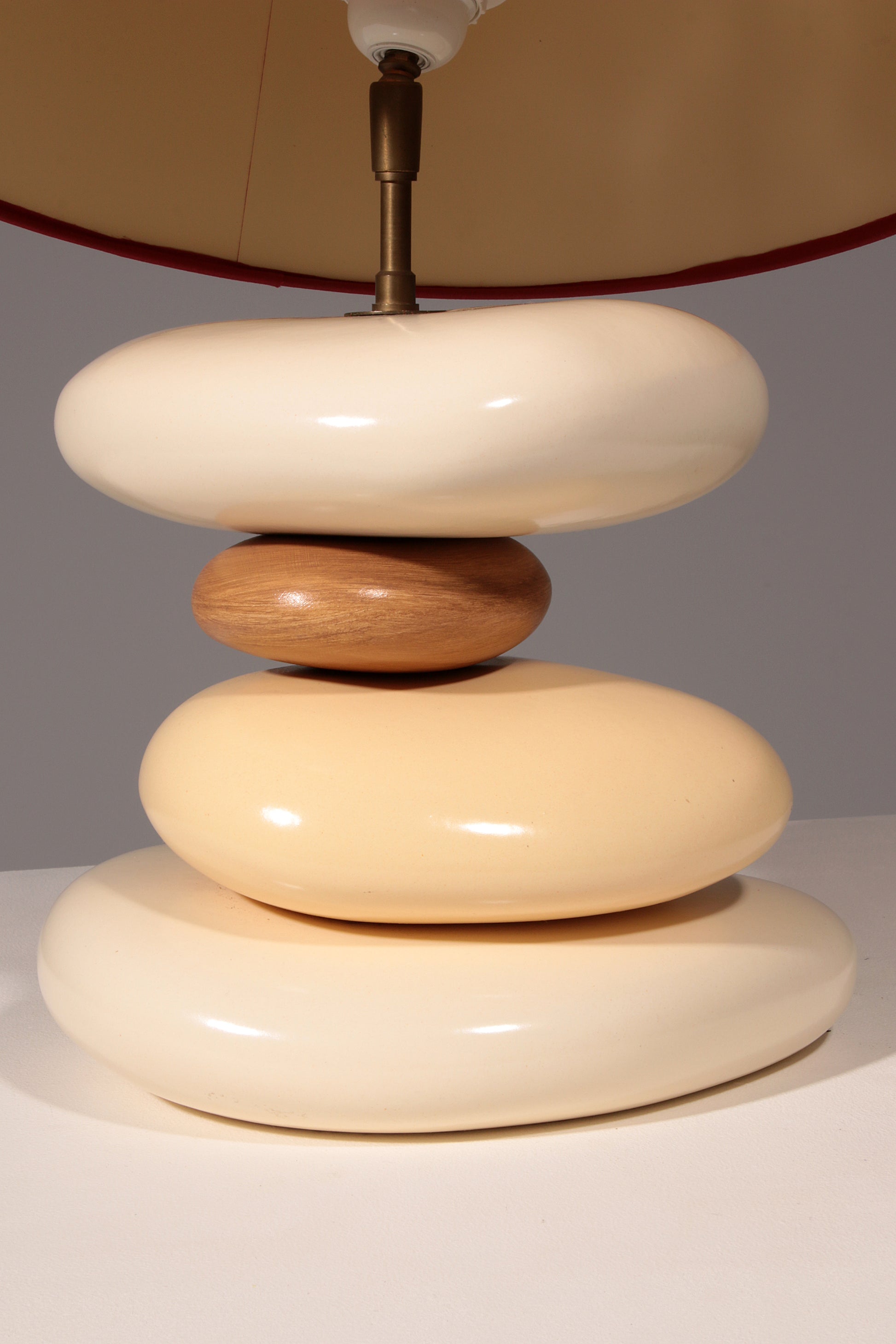 France Pebble table lamp by François Chatain, 1980s