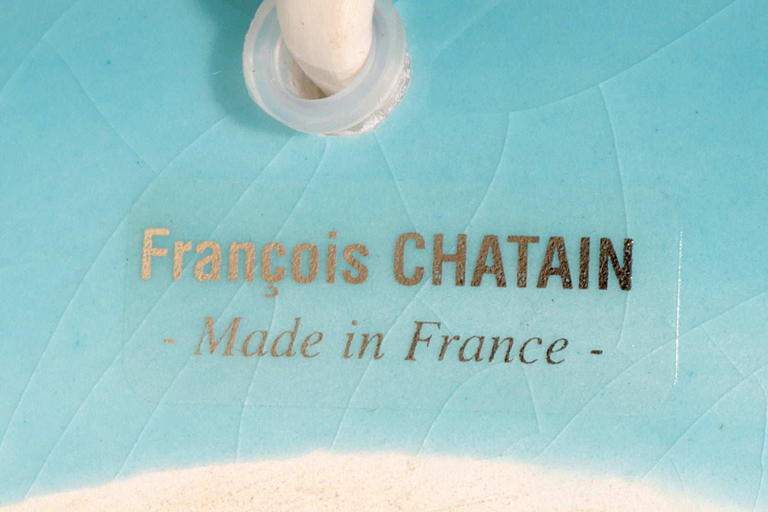 France Pebble table lamp by François Chatain, 1980s