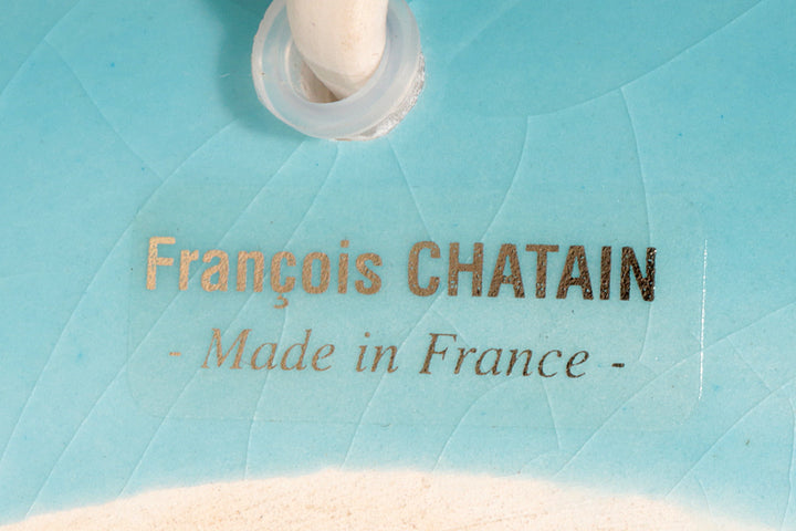 France Pebble table lamp by François Chatain, 1980s