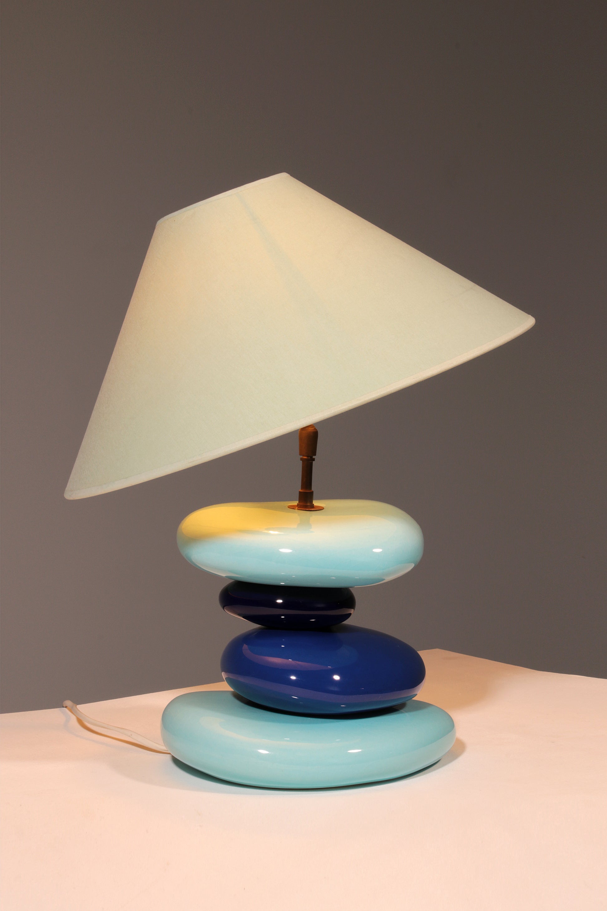 France Pebble table lamp by François Chatain, 1980s