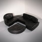 Luxury Black Leather Modular Sofa – 4 Separate Elements.