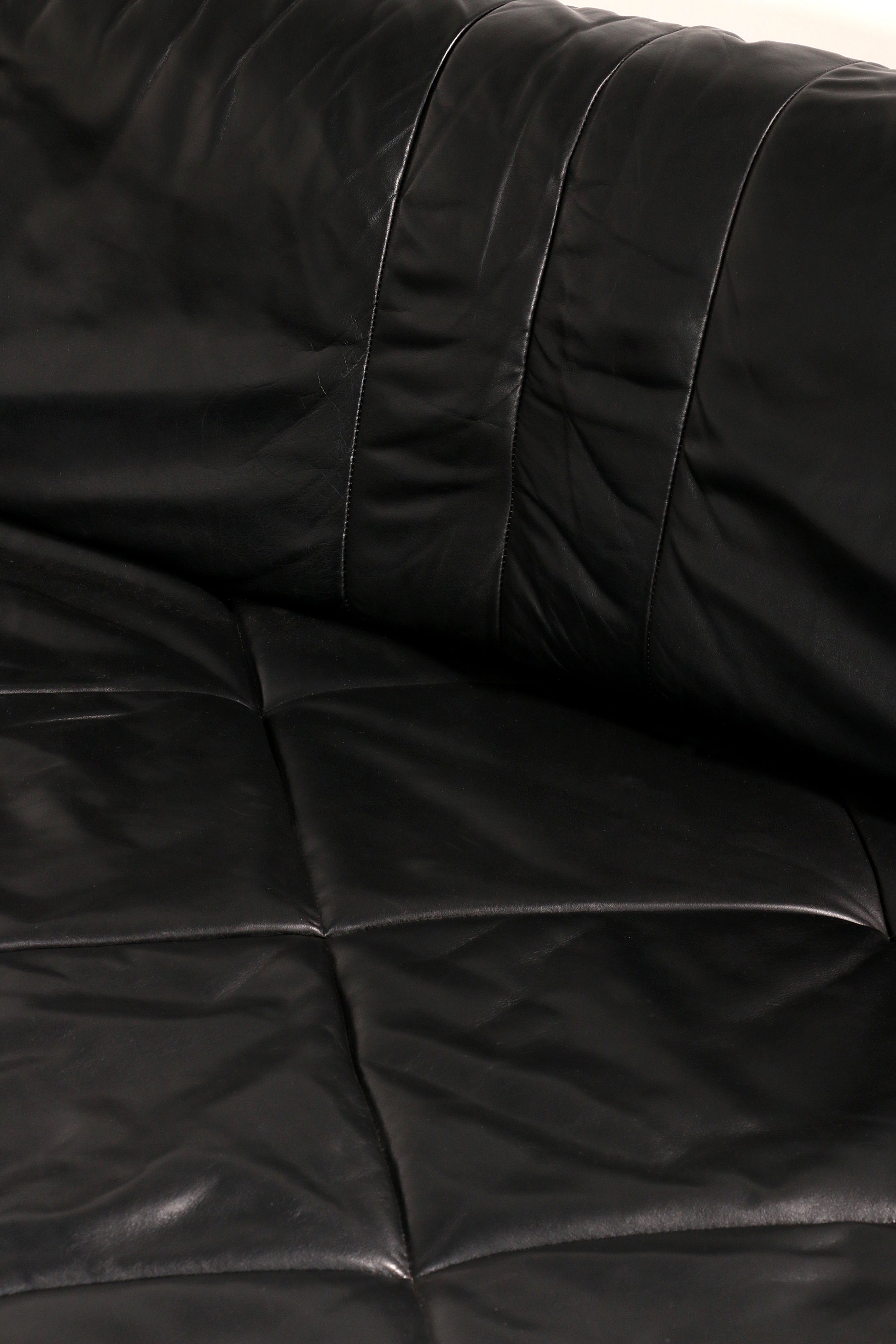 Luxury Black Leather Modular Sofa – 4 Separate Elements.