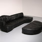 Luxury Black Leather Modular Sofa – 4 Separate Elements.