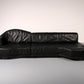 Luxury Black Leather Modular Sofa – 4 Separate Elements.
