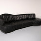 Luxury Black Leather Modular Sofa – 4 Separate Elements.