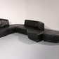 Luxury Black Leather Modular Sofa – 4 Separate Elements.