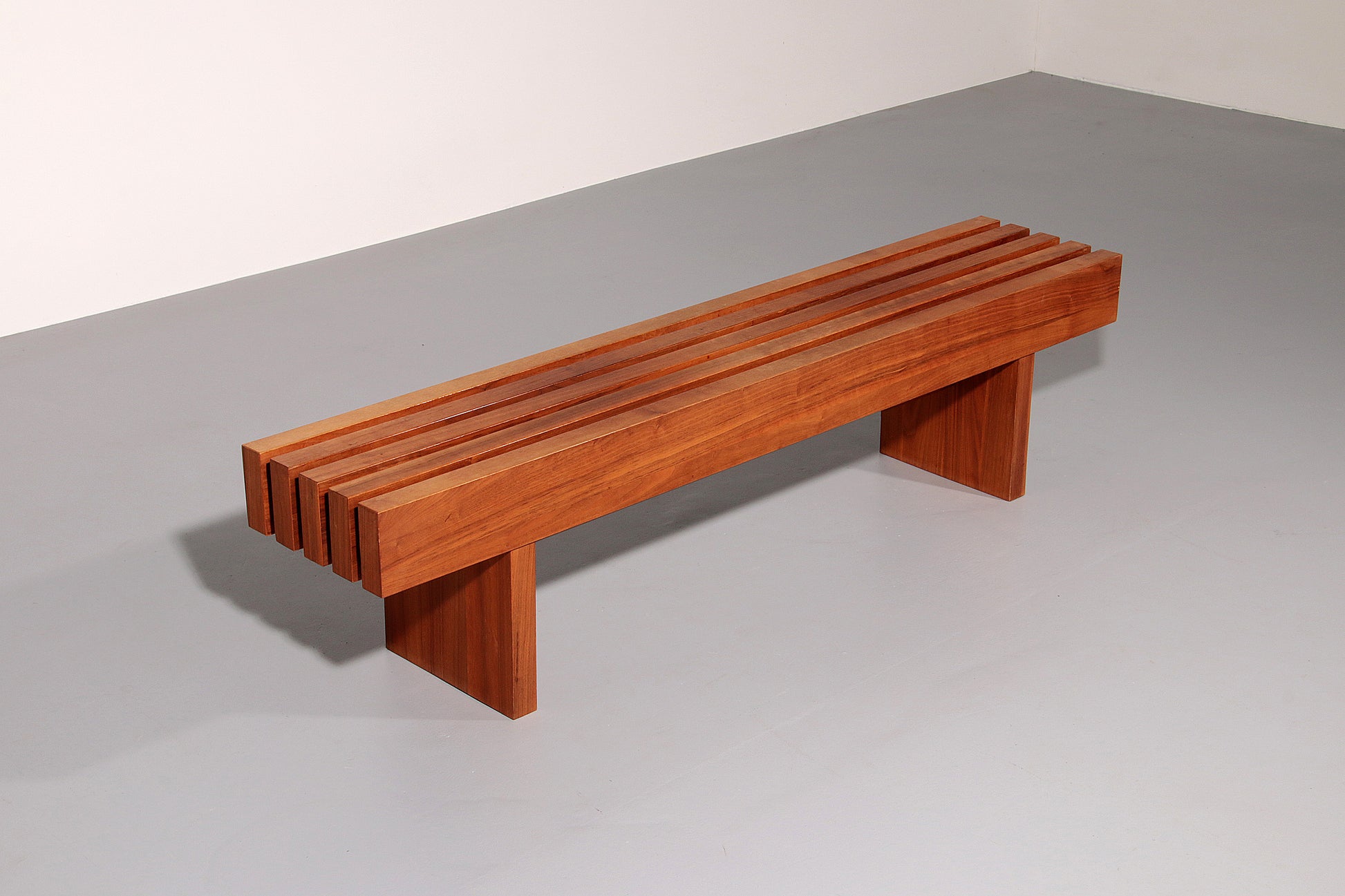 Italian Teak Bench from the 1970s – 180 cm Mid-Century Elegance