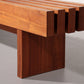 Italian Teak Bench from the 1970s – 180 cm Mid-Century Elegance