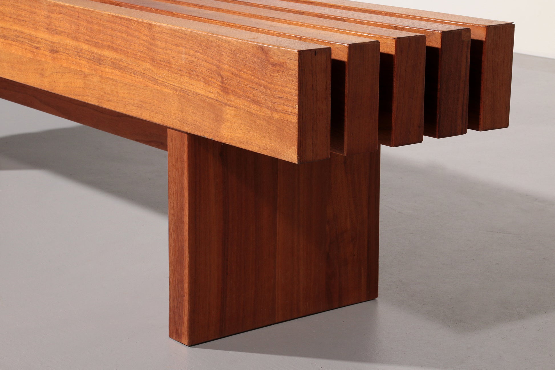 Italian Teak Bench from the 1970s – 180 cm Mid-Century Elegance