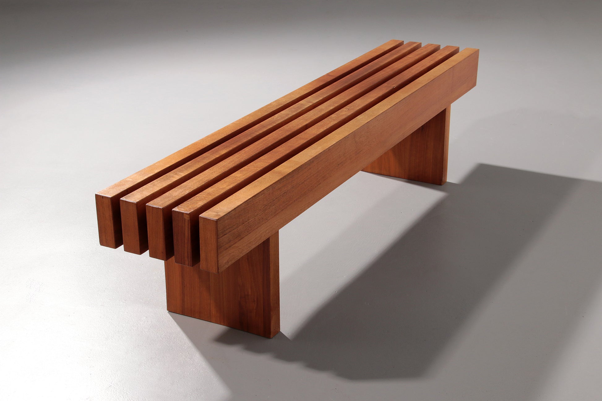 Italian Teak Bench from the 1970s – 180 cm Mid-Century Elegance
