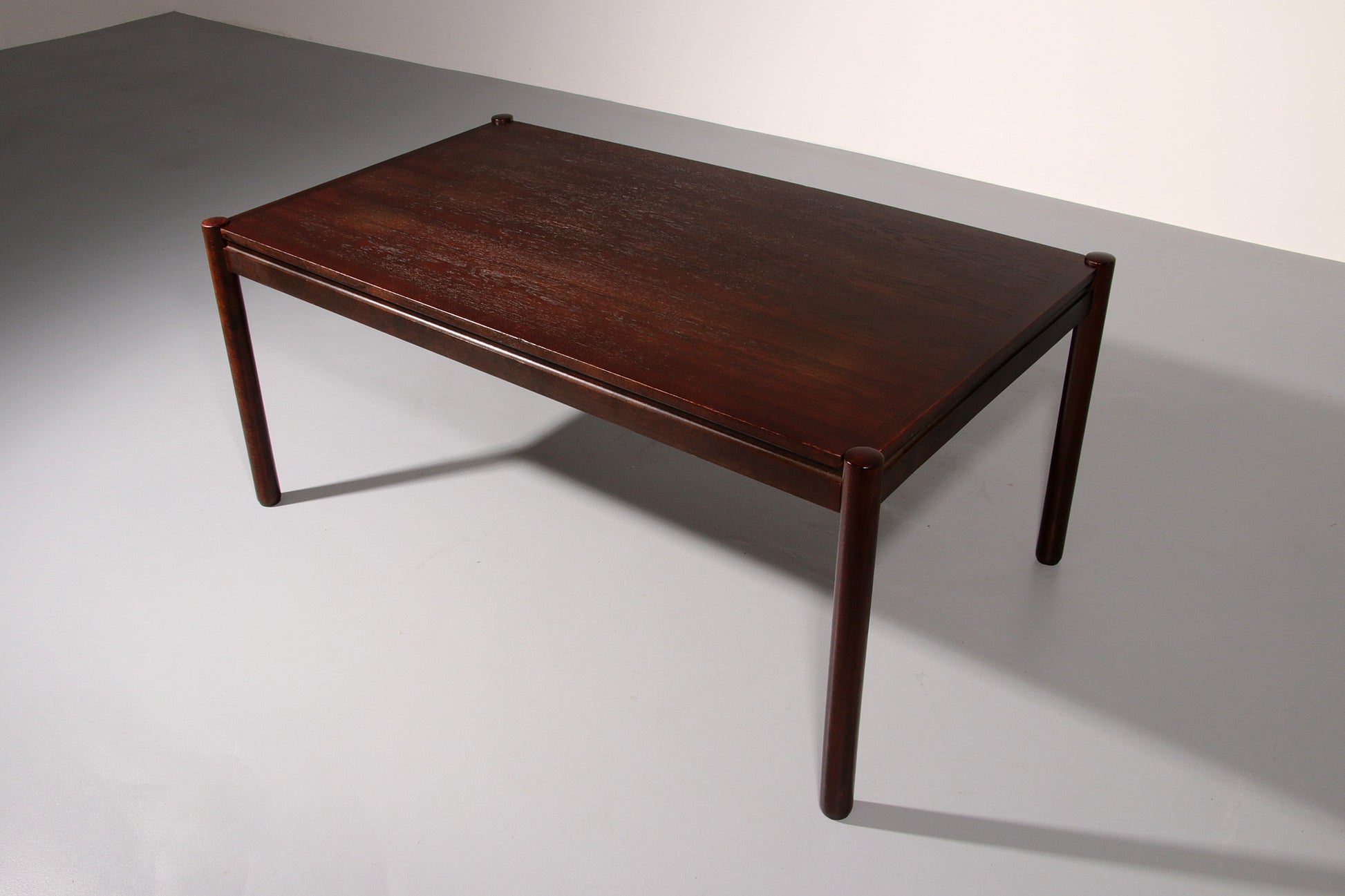 Dining Set inspired by Vico Magistretti, featuring six elegantly re-caned chairs and table.