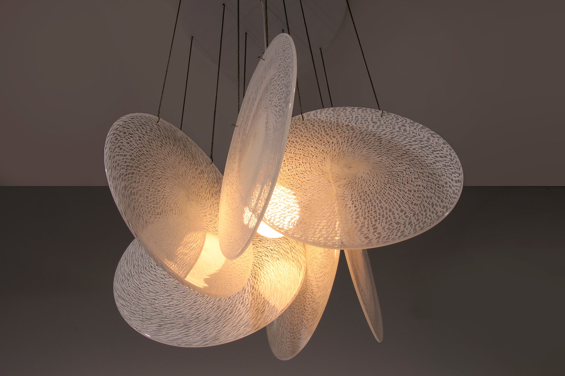 1960s Carlo Nason Glass & Steel Chandelier – Iconic Italian Mid-Century Design