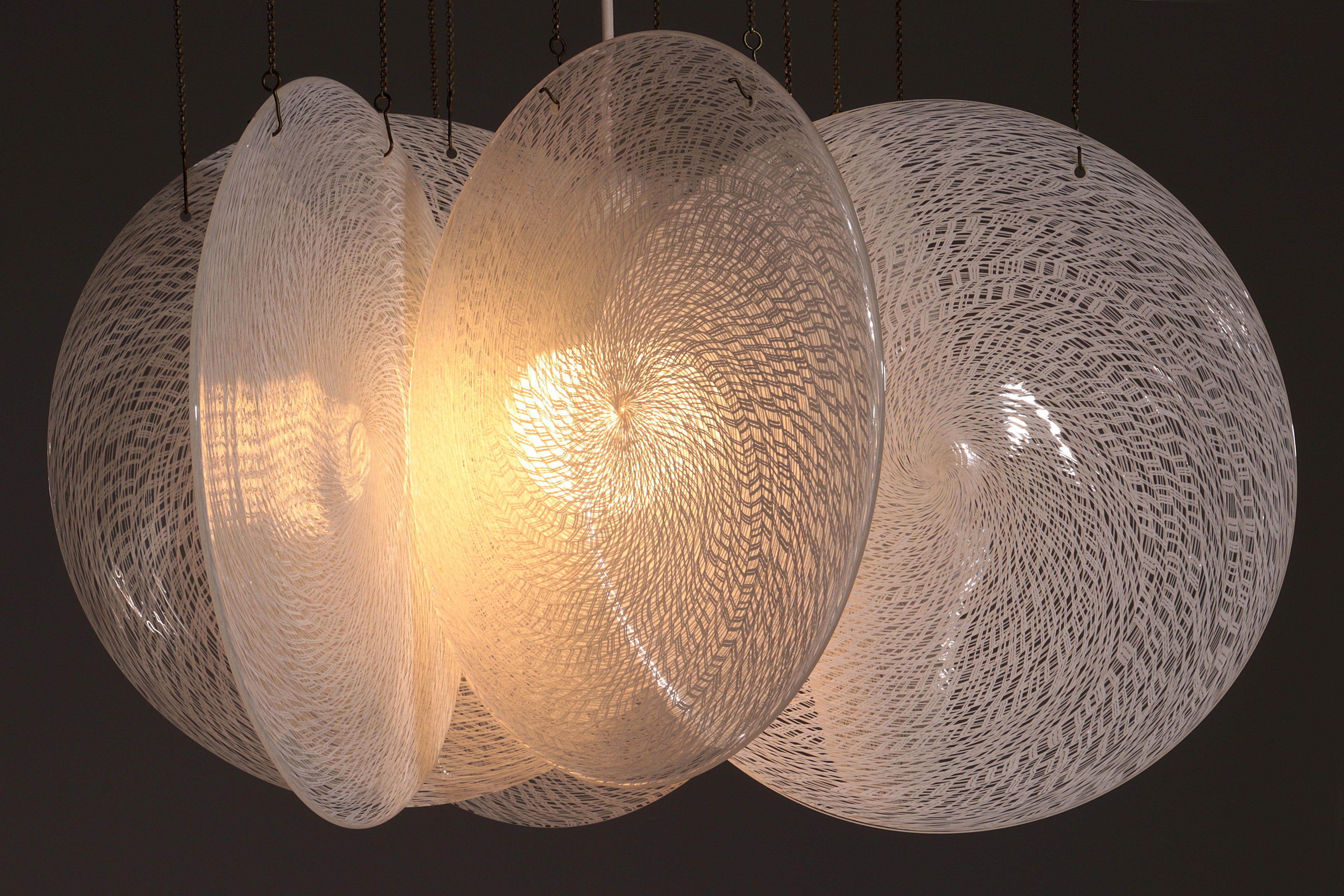 1960s Carlo Nason Glass & Steel Chandelier – Iconic Italian Mid-Century Design